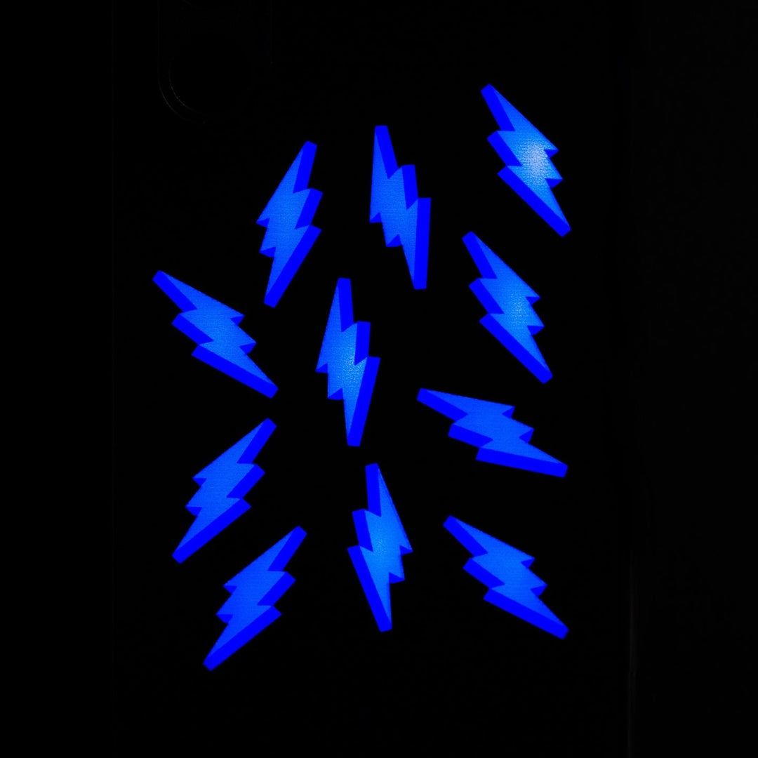 Blue Thunderstorm - Glow LED Phone Case with Lightning Bolt Design