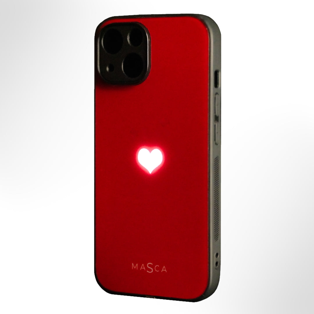 Bloody Heart - White Heart LED Phone Case with Subtle Charm