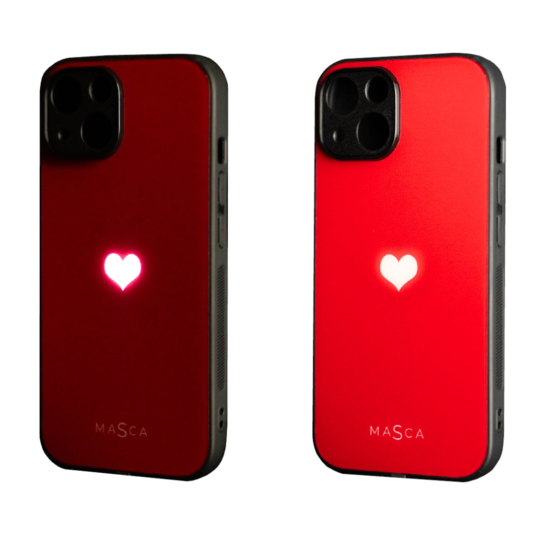 Bloody Heart - White Heart LED Phone Case with Subtle Charm