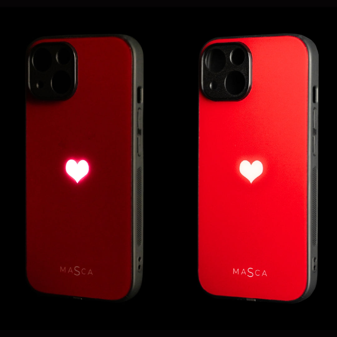 Bloody Heart - White Heart LED Phone Case with Subtle Charm